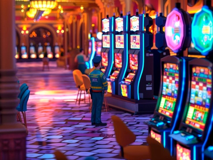 Antarmuka meja Poker Indonesia di aplikasi mobile ayobet dengan pemain, pot, dan kontrol taruhan